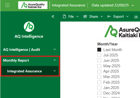 Integrated Assurance menu navigation.png